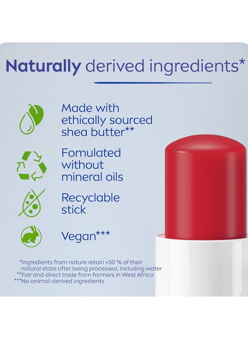 NIVEA Lip Care Strawberry Shine Lip Balm, 4.8g - Image 4