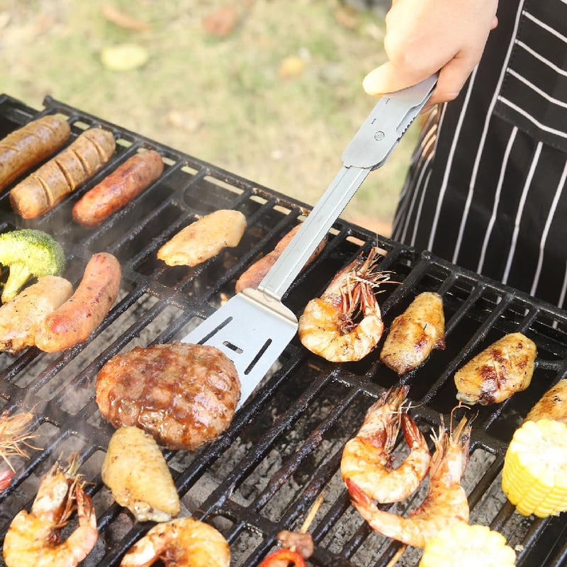 ROXON S601 14" 6 in 1 MBT3 Folding Grill Utensils Set Fork Spatula Grilling Knife Tongs Opener for Backyard Barbecue and Camping - Image 4