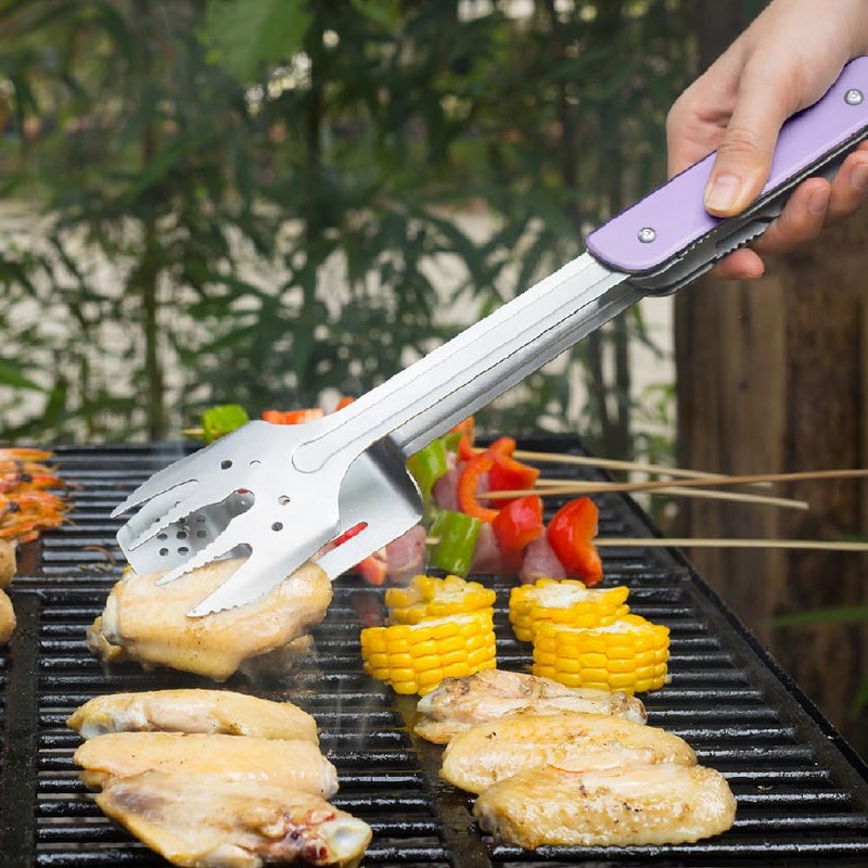 ROXON S601 14" 6 in 1 MBT3 Folding Grill Utensils Set Fork Spatula Grilling Knife Tongs Opener for Backyard Barbecue and Camping - Image 5