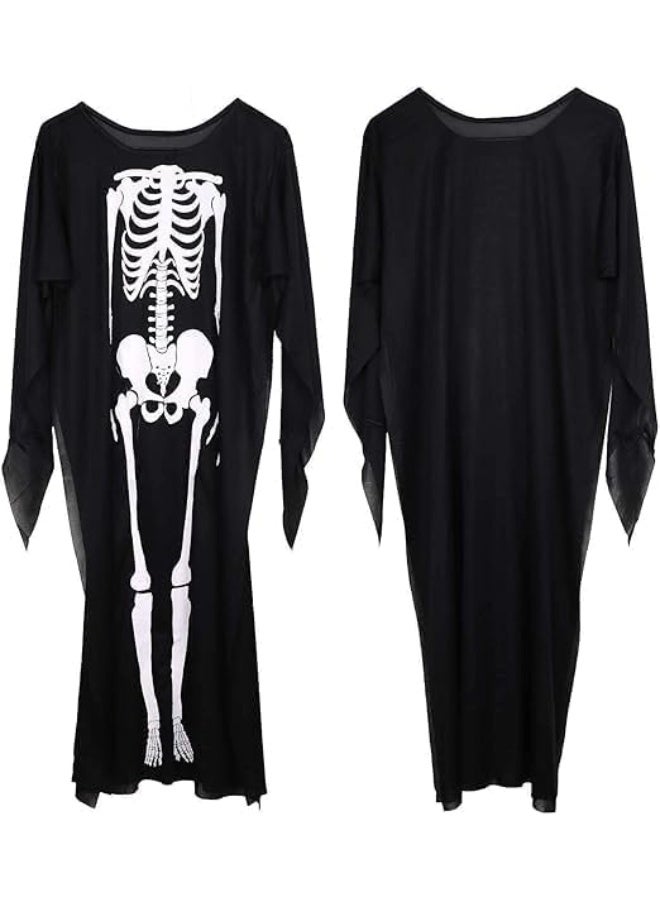 Brain Giggles Halloween Black cape with Hooded Cape - Adult/Kids Unisex Halloween Cape Costume – Halloween Cosplay Costume - Image 2