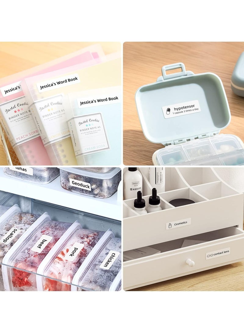Angola Panda Label Maker Machine with Tape Barcode Label Printer Mini Portable Bluetooth Thermal Labeler for Address Clothing Jewelry Retail Barcode Small (White 1 Roll Label)  - Image 2