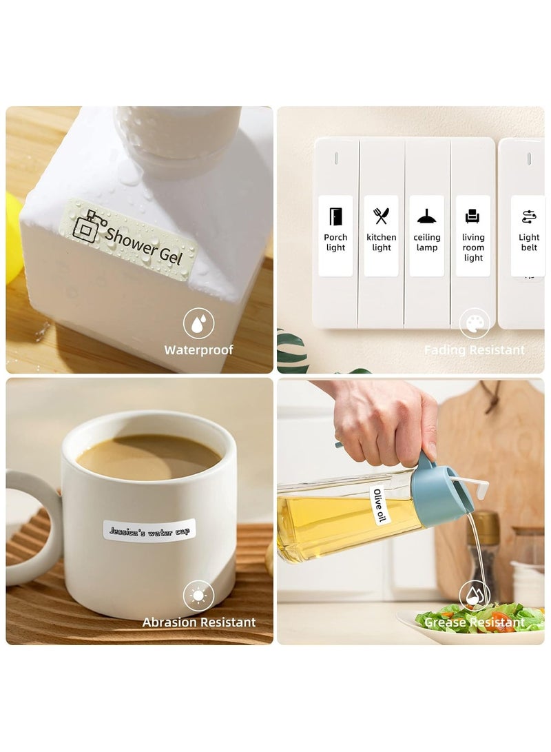 Angola Panda Label Maker Machine with Tape Barcode Label Printer Mini Portable Bluetooth Thermal Labeler for Address Clothing Jewelry Retail Barcode Small (White 1 Roll Label)  - Image 3