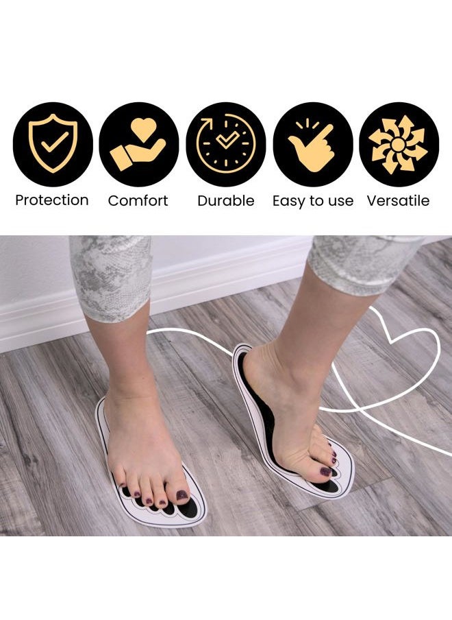 HeeStar - 60 Pairs(120 Feets) Disposable Black Tanning Feet Pads Sunless Airbrush Spray Tent Protect Foot Shaped Spray Tan Sandals - Image 1