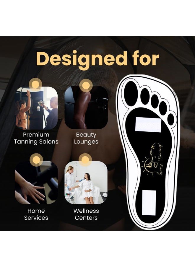 HeeStar - 60 Pairs(120 Feets) Disposable Black Tanning Feet Pads Sunless Airbrush Spray Tent Protect Foot Shaped Spray Tan Sandals - Image 1