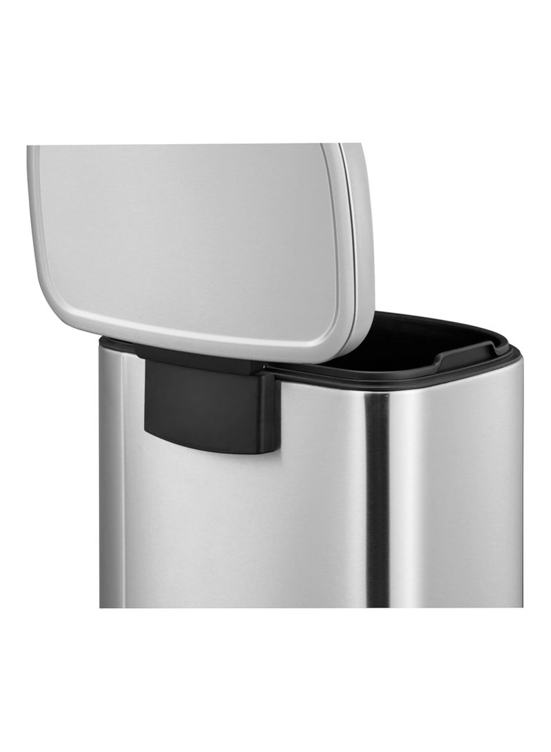 EKO EKO 45L Pedal Bin Dayton - Silver | Extra-Large Capacity Step Bin with Soft-Close Lid | Plastic Bag Fixer | Removable Inner Bucket | Durable D Shape Design  - Image 4