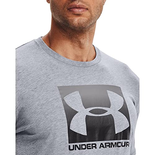 Under Armour Men's Boxed Sportstyle Short-Sleeve T-Shirt, Steel Light Heather (035)/Black, 4X-Large Tall - Image 5