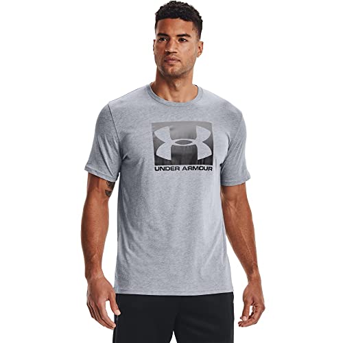 Under Armour Men's Boxed Sportstyle Short-Sleeve T-Shirt, Steel Light Heather (035)/Black, 4X-Large Tall - Image 1