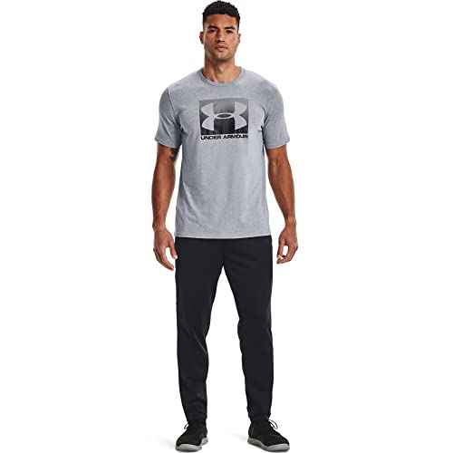 Under Armour Men's Boxed Sportstyle Short-Sleeve T-Shirt, Steel Light Heather (035)/Black, 4X-Large Tall - Image 2