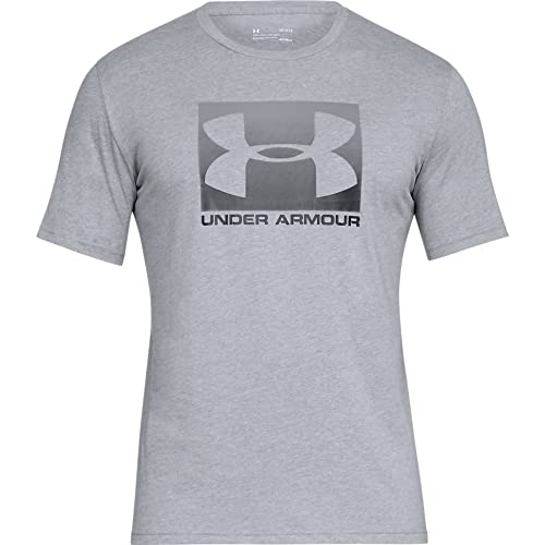 Under Armour Men's Boxed Sportstyle Short-Sleeve T-Shirt, Steel Light Heather (035)/Black, 4X-Large Tall - Image 3