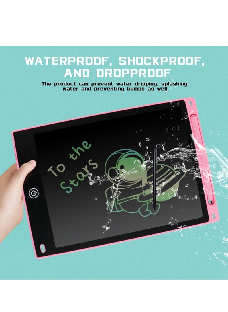 Generic - LCD Writing Tablet, Colorful Drawing Board, Educational Toys for Boys and Girls, Pink, 12-Inch - Image 1