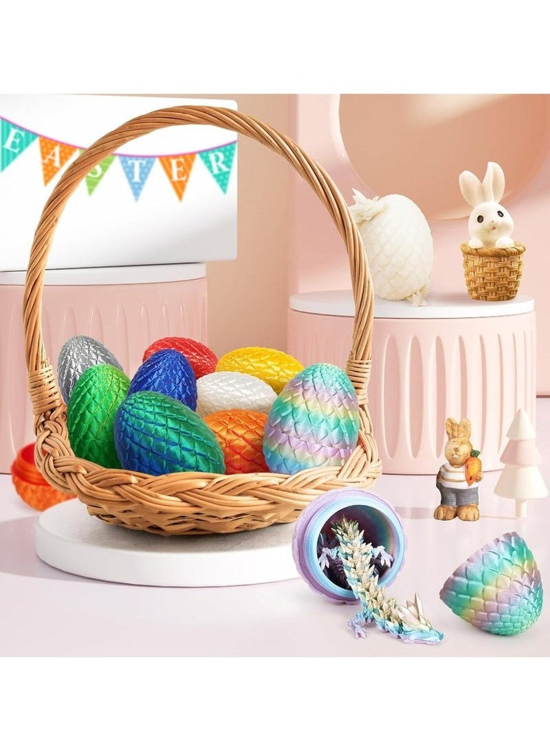 OMEVE 3D Printed Dragon Egg,Dragon Eggs with Dragon Inside,Crystal Dragon Fidget Toys,Full Articulated Dragon Dragon in Egg,Adults Fidget Toys for Autism ADHD (Random Rainbow Dragon Egg) - Image 3