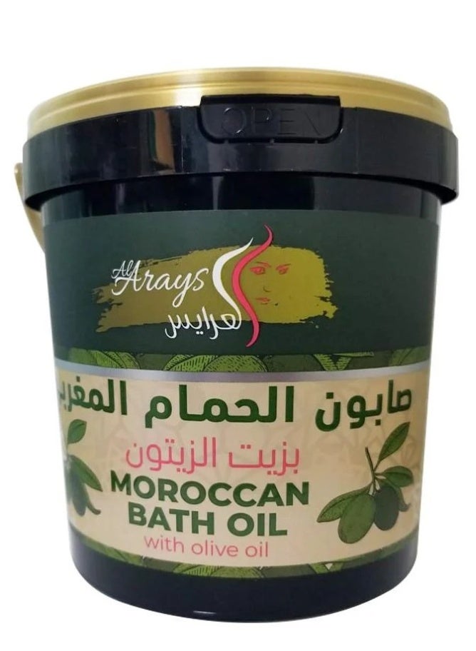 Alarays Moroccan Bath Soap with Olive Oil - 1000ml - Image 1
