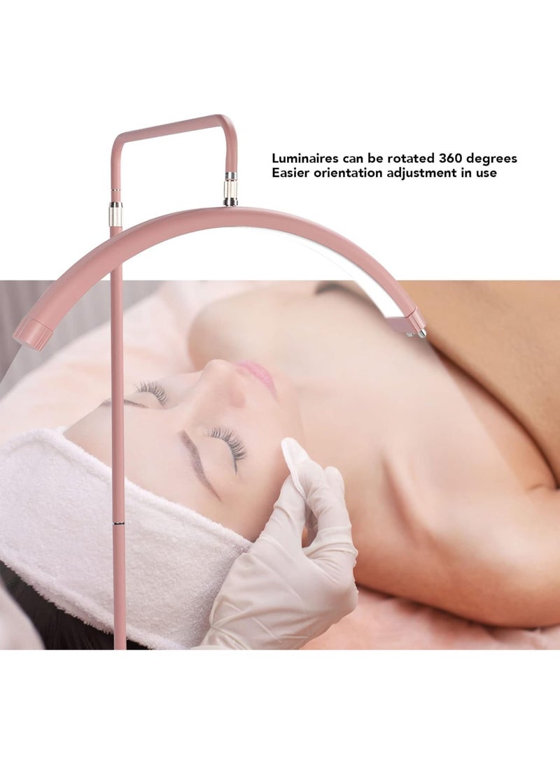Half-moon LED floor lamp for eyelashes, adjustable brightness and height HD-M6X Pink - Image 5