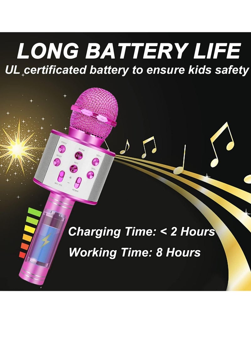 ELTRAZONE Bluetooth Karaoke Microphone Wireless,Portable Singing Microphone for Kids Adults,Karaoke Machine for Kids Toys,Birthday Gifts Ideas for 3 4 5 6 7 8 9 10 11 12 Year Old Girls Boys Teens - Image 5
