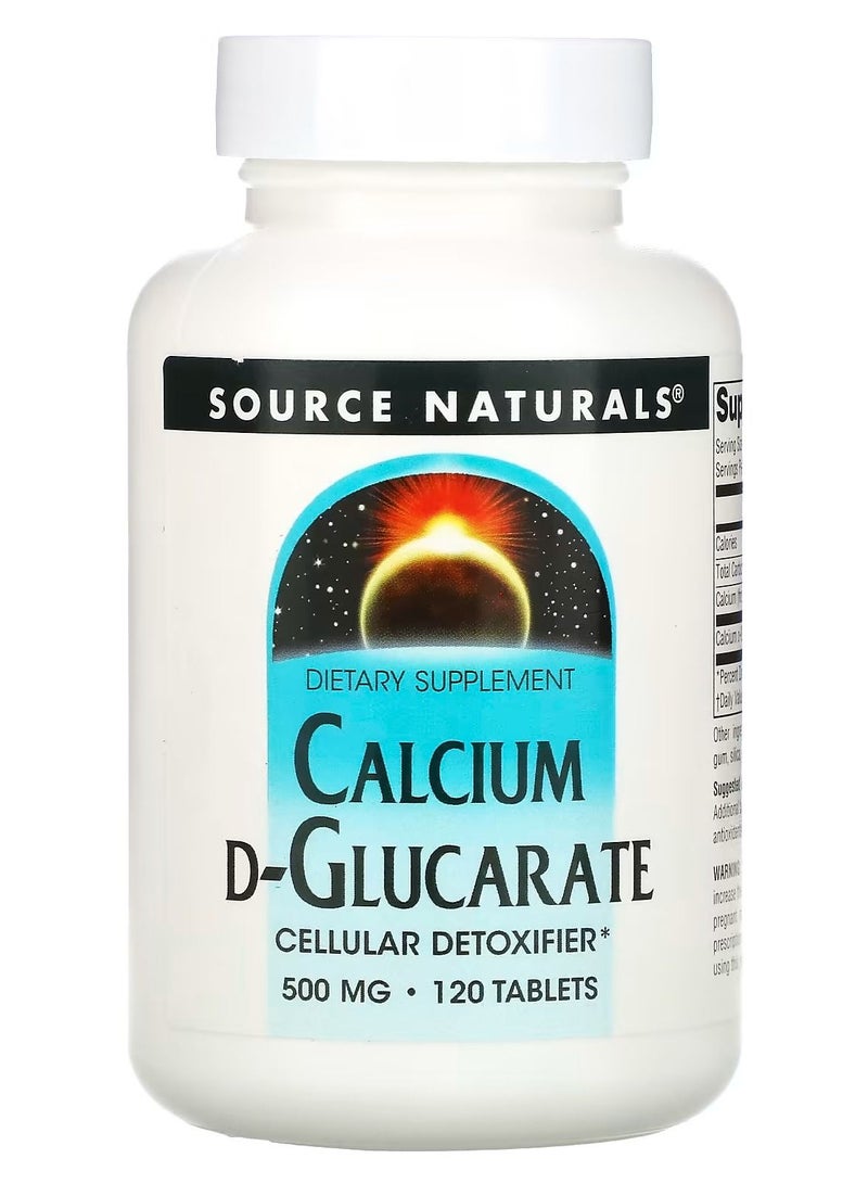 Source Naturals Calcium D-Glucarate 500 mg 120 Tablets 