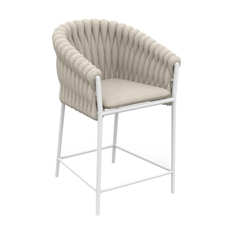 ATHENA OUTDOOR COUNTER STOOL WITH SEAT CUSHION 590X650X970 Mbaihuo - Image 4