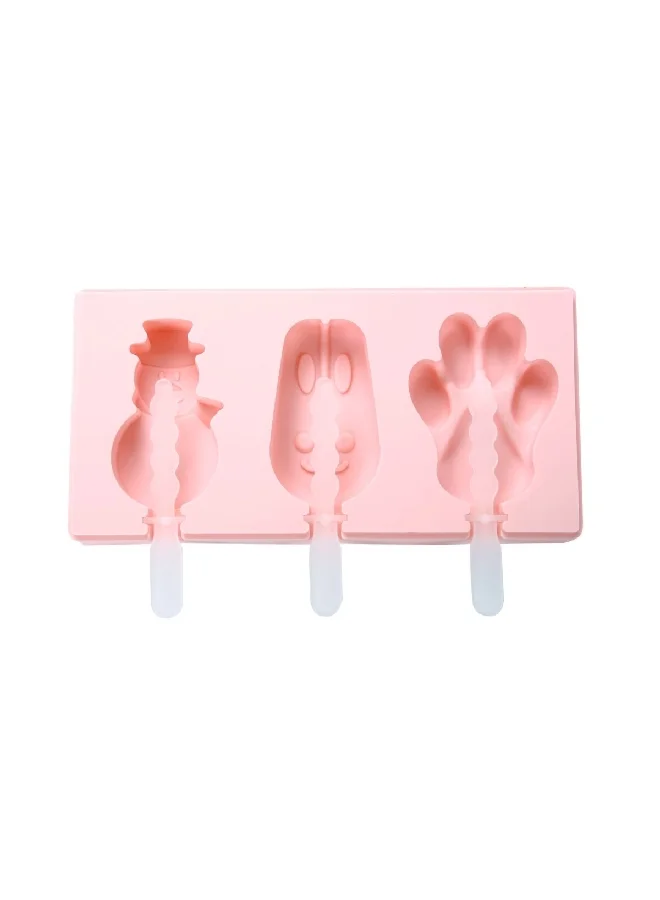 Felli 3-Piece Reusable Easy Release Popsicle Mould for Kids Pink 18.5 x 2cm Y1K160035-PK