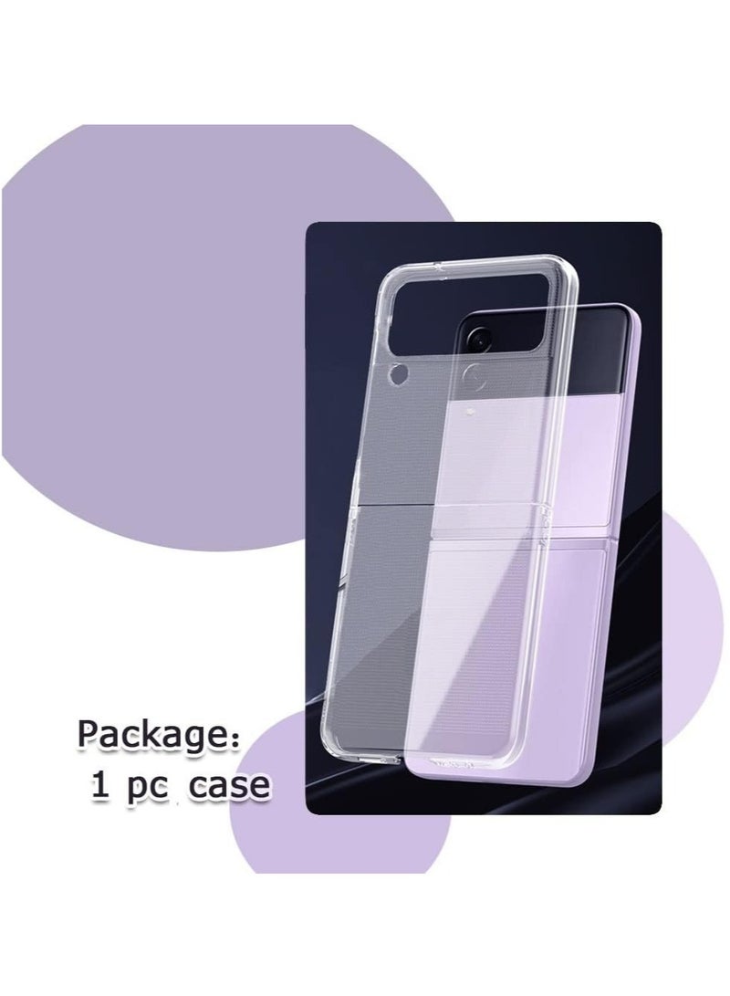 ELTRAZONE Slim Case Compatible with Samsung Galaxy Z Flip 4, Premium Thin Transparent Hard PC with Non-Slip Grip Protective Phone Cover for Z Flip4 5G (2022) - Clear - Image 5