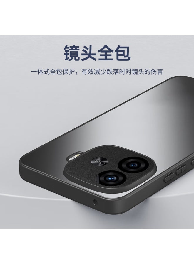 Hotfire Ag Matte Phone Case For Vivo Iqoo Z9/Turbo+ Full Protection Cover Matte Anti-Drop Anti-Fingerprint Simple Design - Graphite Black - Image 2