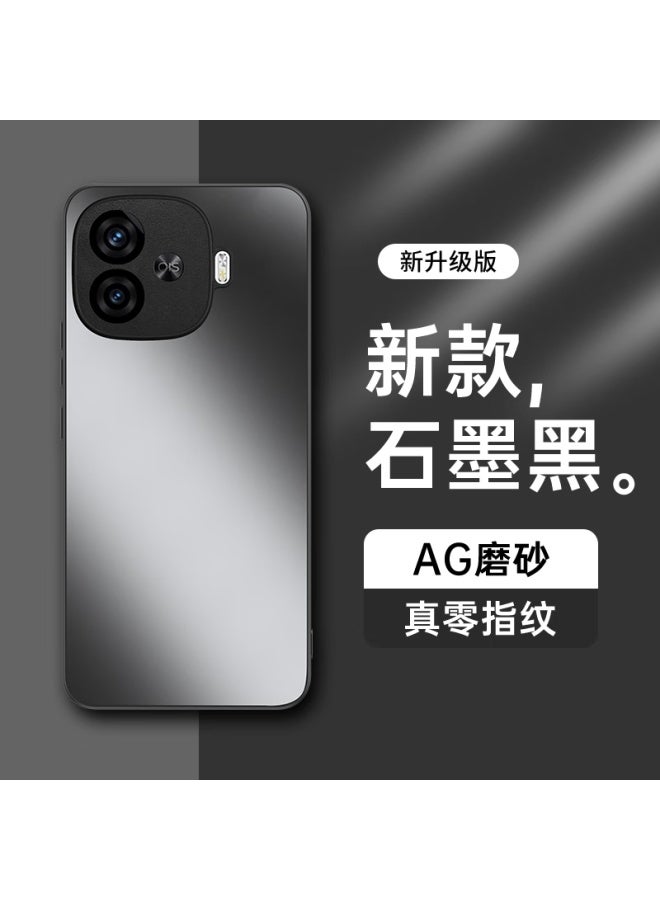 Hotfire Ag Matte Phone Case For Vivo Iqoo Z9/Turbo+ Full Protection Cover Matte Anti-Drop Anti-Fingerprint Simple Design - Graphite Black - Image 1