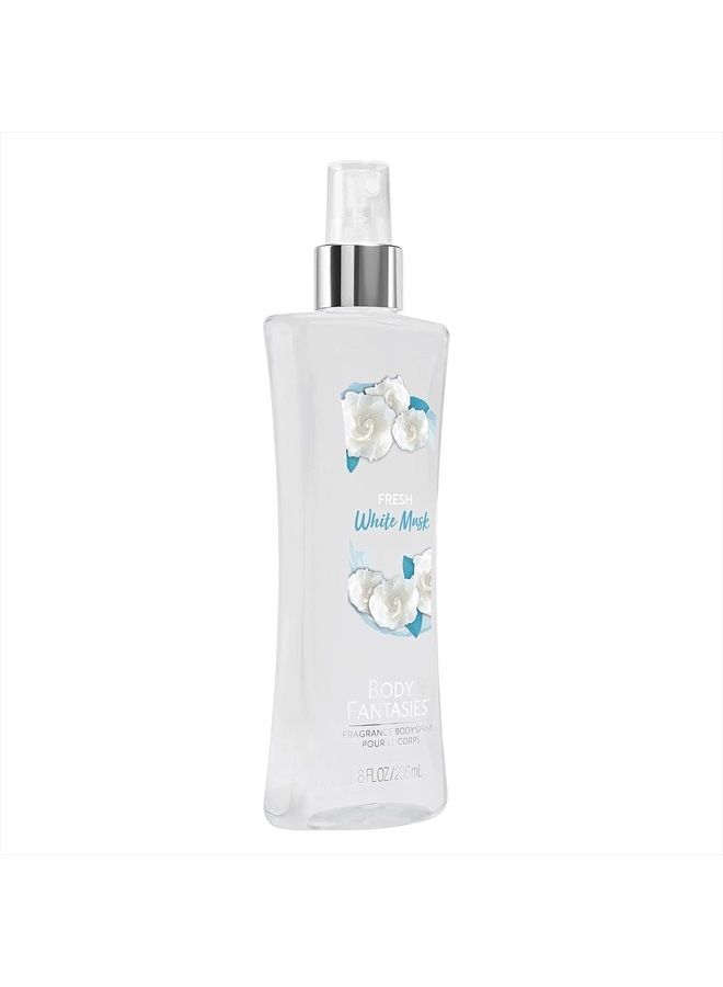 Body Fantasies Signature Fragrance Body Spray, Fresh White Musk, 8 Fluid Ounce  - Image 3