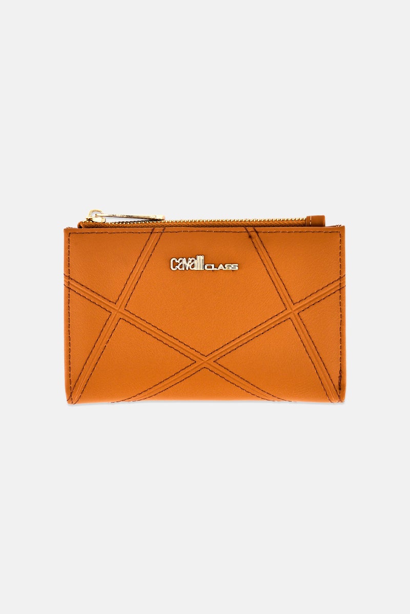 Cavalli Class Women Brand Logo Wallet, Brown - Image 1