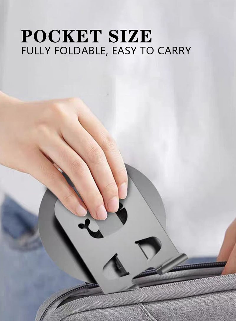 Meishida Cell Phone Stand, 360° Rotating Desk Phone Holder, Foldable Phone Holder for Desk (Heart) - Image 3