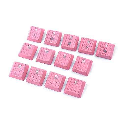 HUYUN Texture Tactility Backlit keycaps Key Cap Replacement for GL Tactile Switch Logit G813 G815 G913 G915 TKL RGB Mechanical Gaming Keyboard (13 Keys, Pink) - Image 2