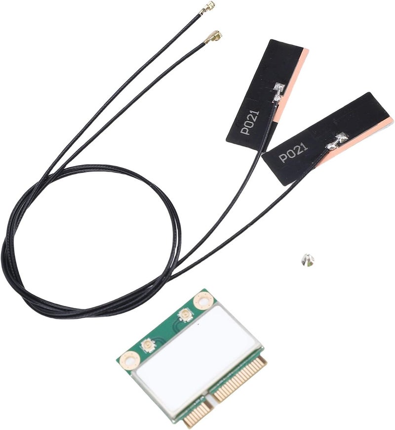 بطاقة شبكة لاسلكية Zunate WiFi 6 Mini PCIe، سرعة نقل 1800 ميجابت في الثانية، نطاق ترددي مزدوج (2.4G/5G)، مزودة بتقنيات BT5.3 وOFDMA وMU-MIMO، مناسبة لأجهزة اللابتوب والحواسيب الصغيرة التي تعمل بنظام لينكس (10/11) ومزودة بأنابيب هوائية. - Image 1