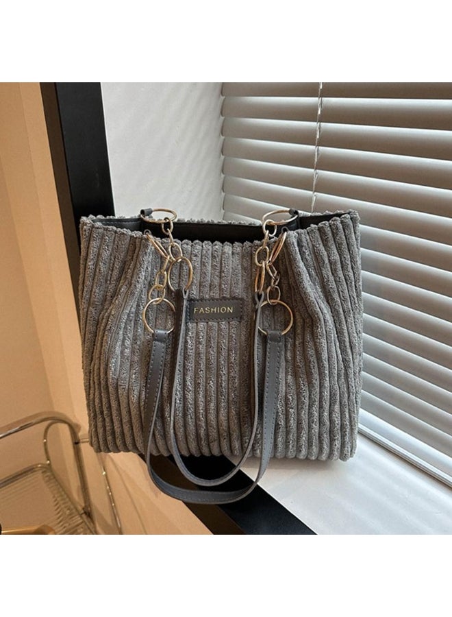 Yogodlns Yogodlns Corduroy Tote Bag For Women Fashion Chain Shoulder Bag Large Capacity Handbag For School Work Travel