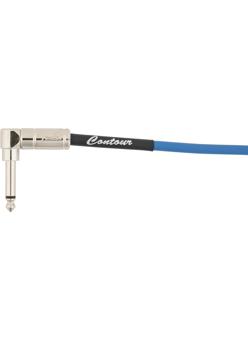 FENDER Fender Contour Coiled Instrument Cable Guitar Accessories StraightAngle Lake Placid Blue 30 ft  - Image 3