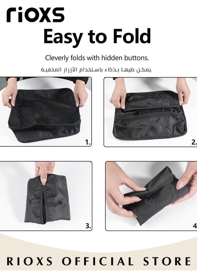 RIOXS - 9Pcs Packing Cubes for Storage Luggage Packing Cube Organizer Travel Packing Cubes Set Clothes Shoes Storage Travel Organizer Bags for Luggage - Image 1
