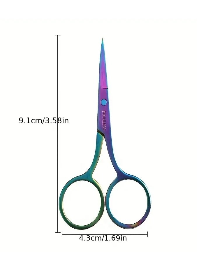 Rozino 2 PCS Stainless Steel Cross Stitch Scissors Beauty Scissors Pointed Straight Head DIY For Cutting Thread Sewing Scissors Lace Scissors  - Image 5