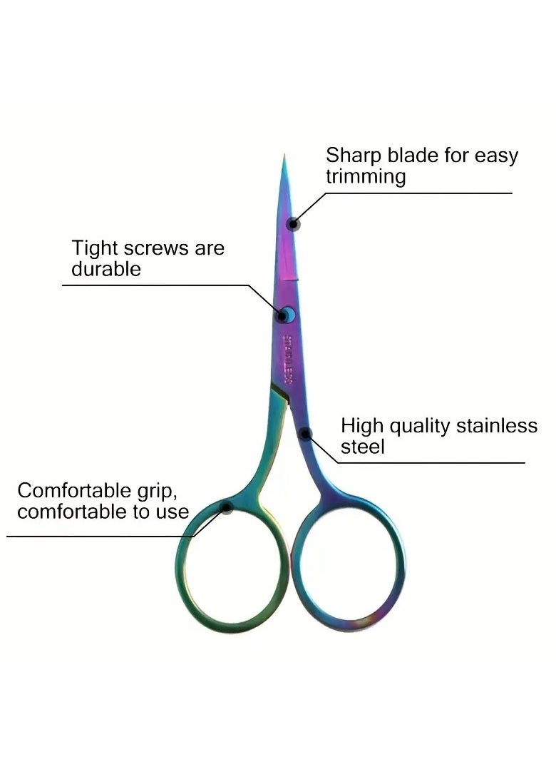 Rozino 2 PCS Stainless Steel Cross Stitch Scissors Beauty Scissors Pointed Straight Head DIY For Cutting Thread Sewing Scissors Lace Scissors  - Image 4
