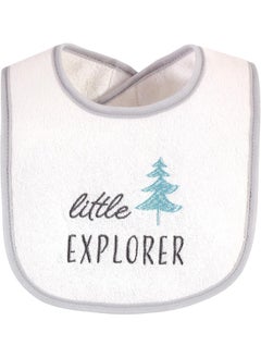 hudson baby Hudson Baby Unisex Baby Cotton Terry Drooler Bibs with Fiber Filling, Neutral Woodland, One Size  - Image 4