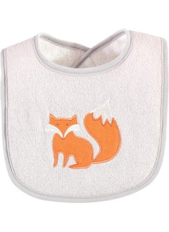 hudson baby Hudson Baby Unisex Baby Cotton Terry Drooler Bibs with Fiber Filling, Neutral Woodland, One Size  - Image 5