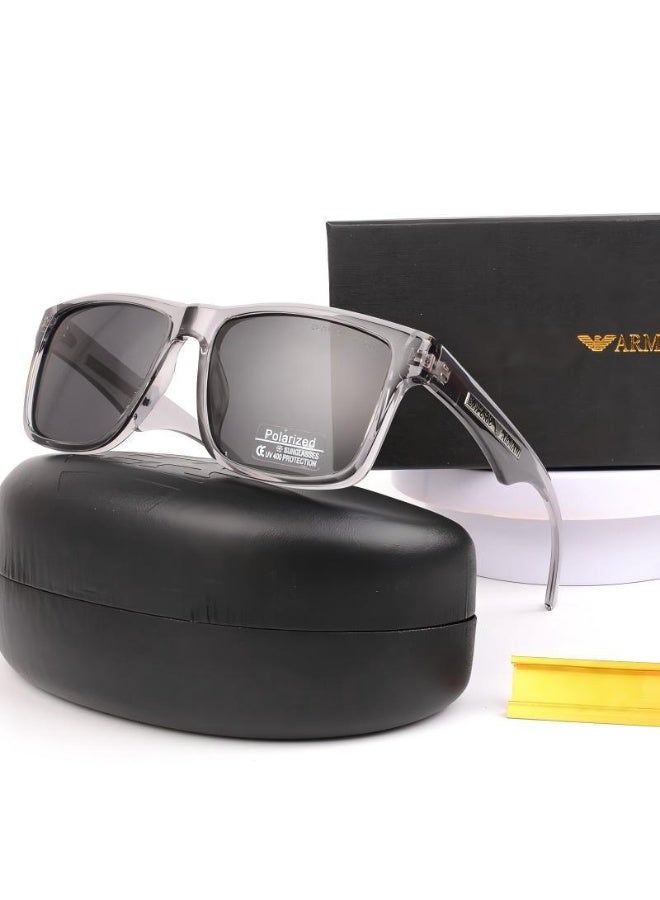 Armani Classic Retro Sunglasses Men's Fashion Sunglasses Sliver - Image 1