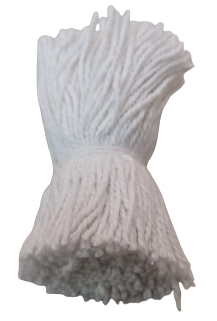 On Blow Twisted Cotton 365 Wicks Diya Batti for Pooja Aarti White 2 Inch Long Pack of 20 Each Pack has 365 Cotton Puja Wicks - Image 5