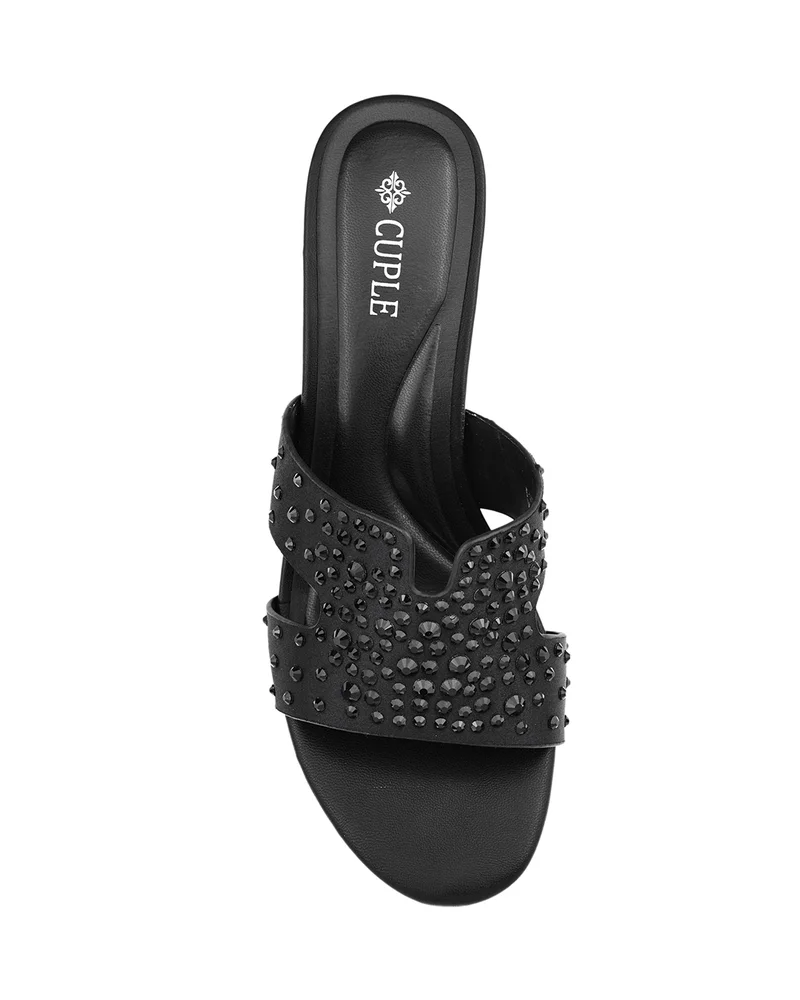 كابلي Womens rhinestones heeled sandals
