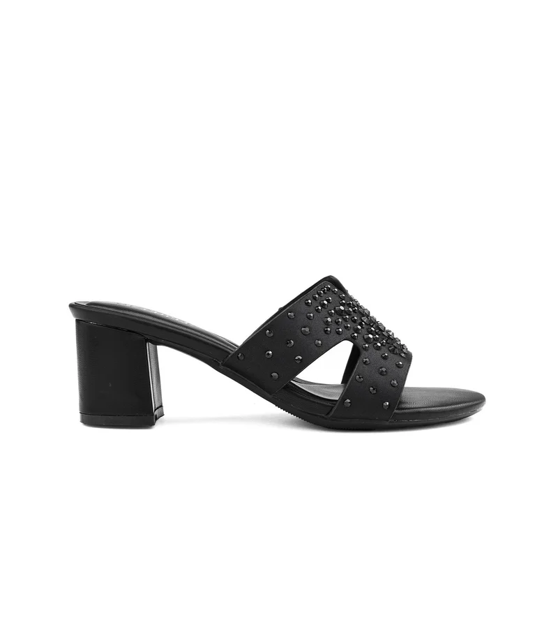 Womens rhinestones heeled sandals