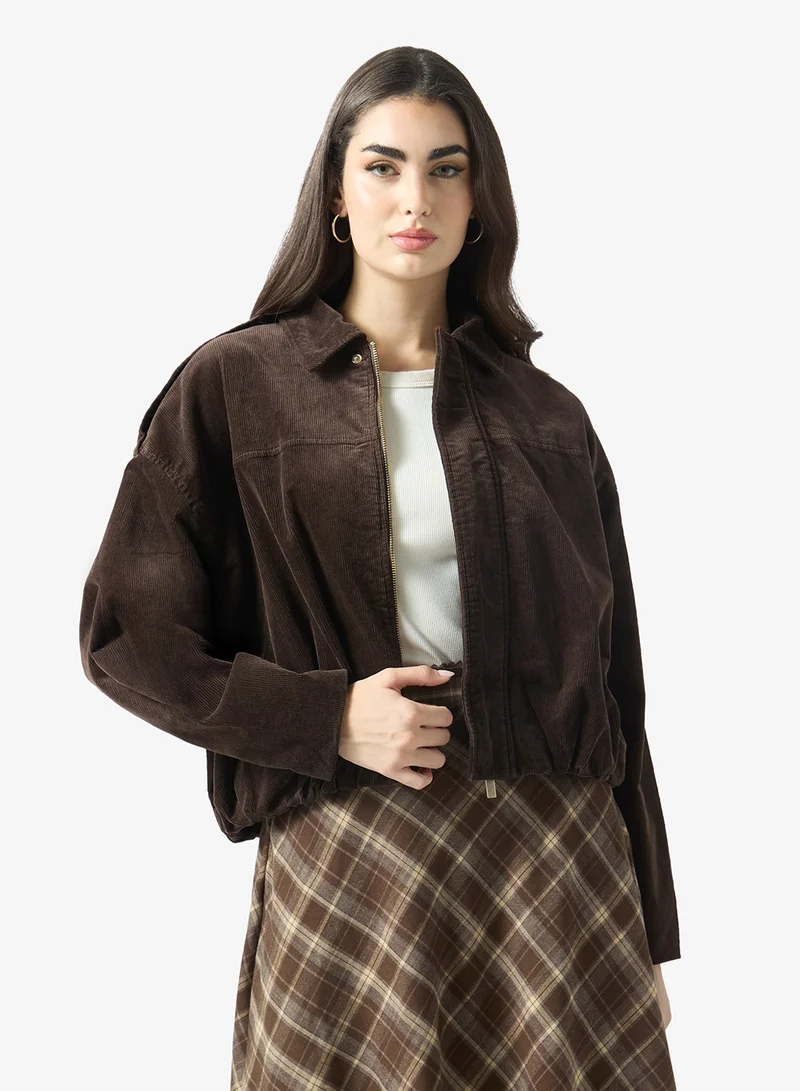 Only Onlmoon Flora Cord Bomber Jacket