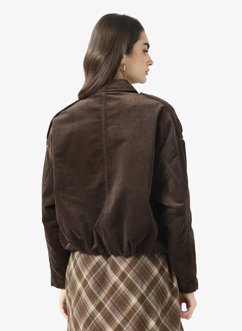 Only Onlmoon Flora Cord Bomber Jacket