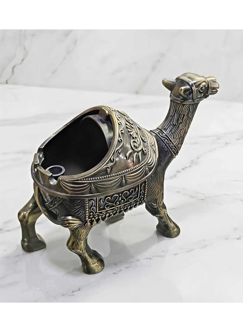 Luxury Camel Ashtray | Camel Figurine Design, Hinged Lid - Image 1