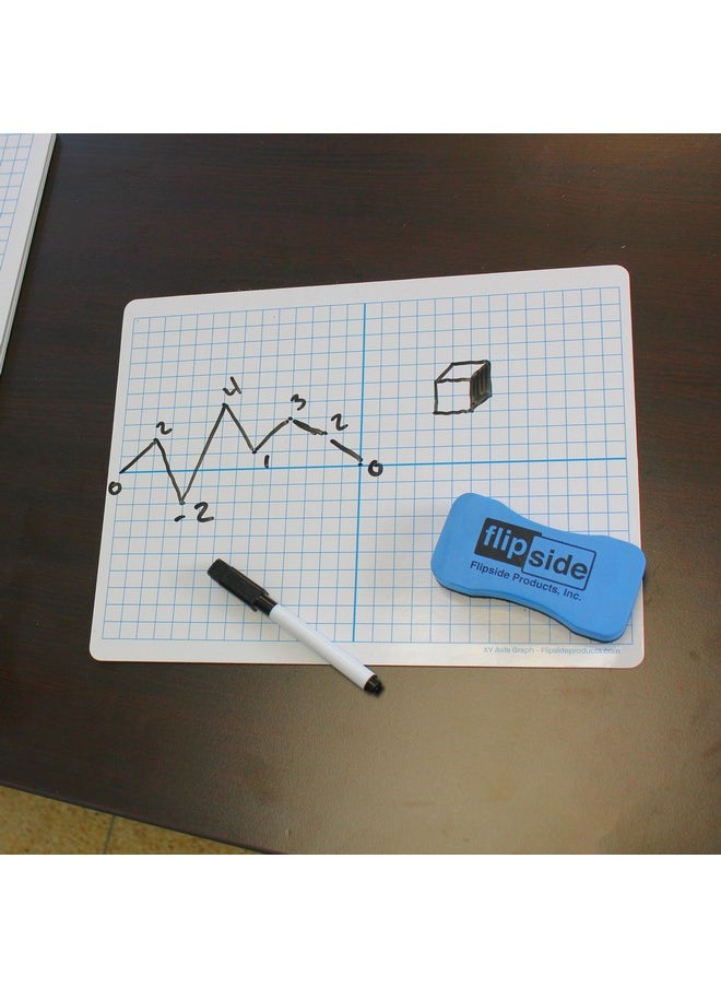 Flipside Products 9" X 12" Two-Sided Magnetic Xy Axis Dry Erase Learning Mat, Education Learning, Graph, Economical - 12 Pack  - Image 4