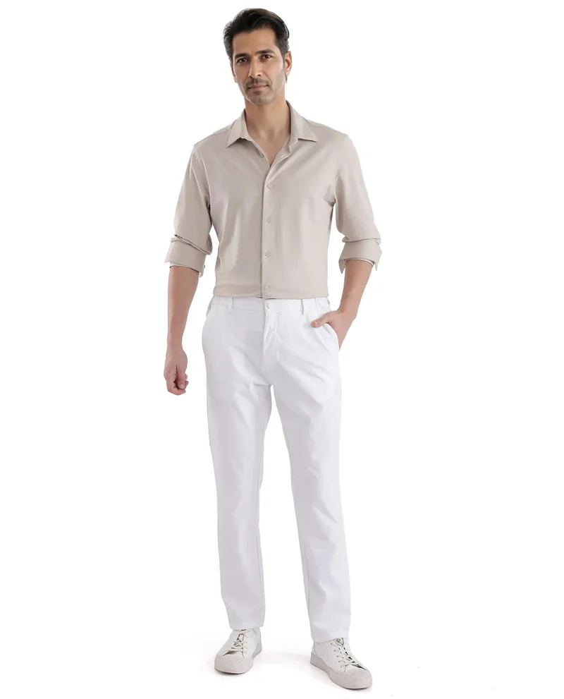 Rare Rabbit Men's 8-Way Stretch Trousers