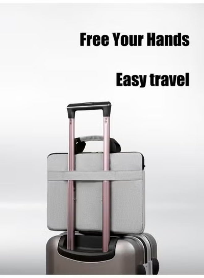 Laptop Sleeve 15.6-16.1 inch Laptop Bag Shockproof Protective Notebook Case with Accessory Pocket Briefcase Carrying Laptop Cover Breathable Waterproo Wear-Resistant and Shock Resistant -Gray - Image 4