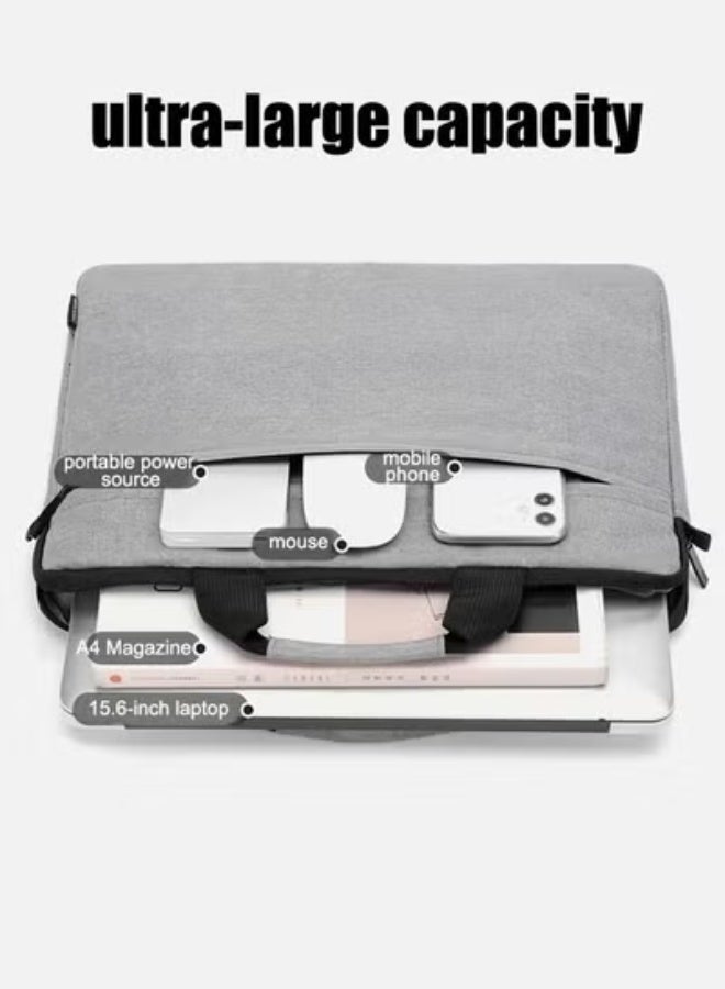 Laptop Sleeve 15.6-16.1 inch Laptop Bag Shockproof Protective Notebook Case with Accessory Pocket Briefcase Carrying Laptop Cover Breathable Waterproo Wear-Resistant and Shock Resistant -Gray - Image 3