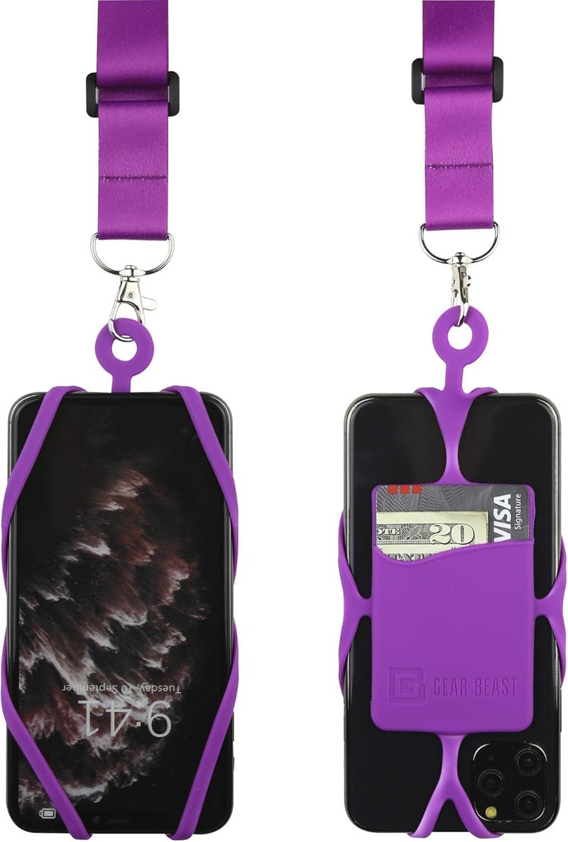 Gear Beast Cell Phone Lanyard with Adjustable Neck Strap Compatible with iPhone Galaxy & Most Smartphones - Image 1