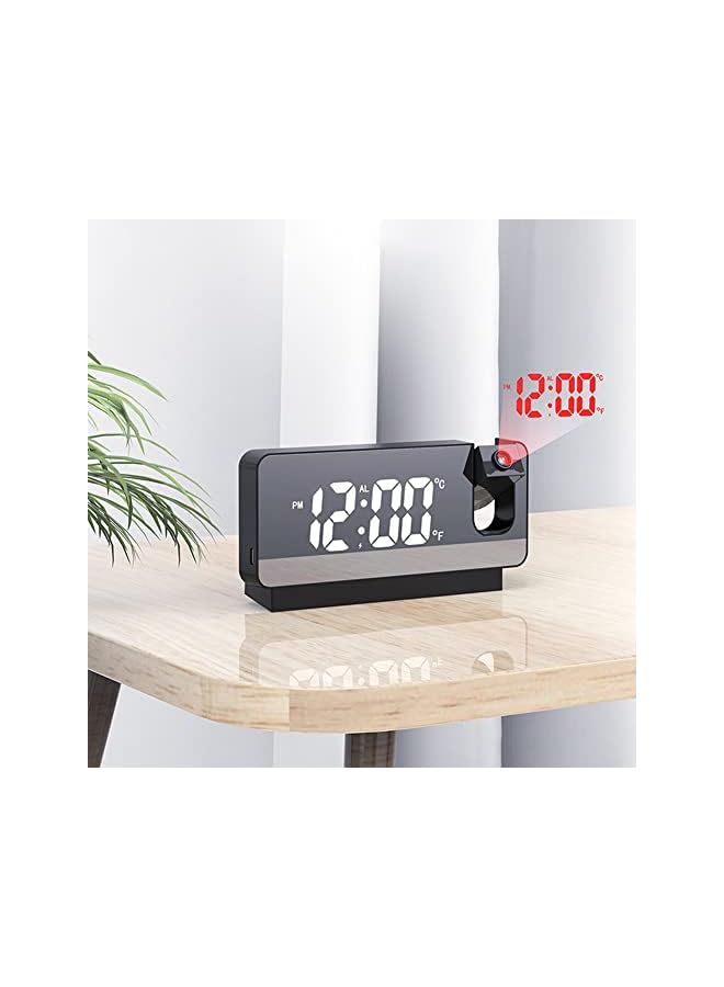 Raxoom Alarm Clock,Projection Alarm Clocks for Bedrooms with 180° Projector，Surface Electronic Clocks,with USB Charger,Snooze Model, Auto/Custom Brightness,for Office Table Bedroom Nightstand - Image 2