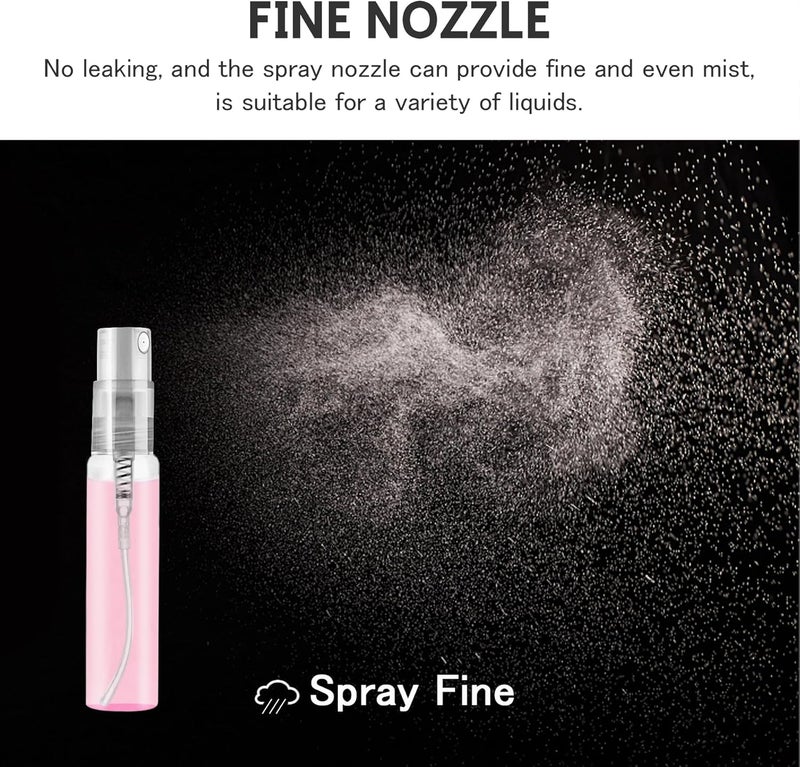 Csdtylh Mini Spray Bottles 105PCS 5ML Clear Glass Perfume Bottles Refillable Fine Mist Spray Bottles Empty Fragrance Scent Sample Spray Containers Cosmetics Make up Atomizer for Cleaning,Travel,Essential Oils - Image 4